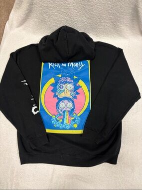 Rick And Morty Adult Swim Anime Psychedelic Rainbow Cartoon Hoodie Unisex med